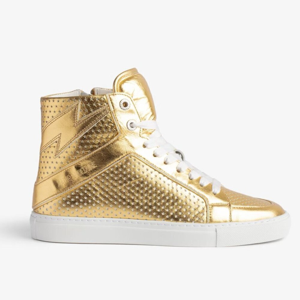 Zadig&Voltaire - High Flash Vintage Metal Sneakers - Picture 3 of 8